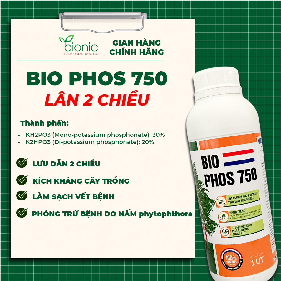 BIO PHOS 750 kích kháng cây trồng lân 2 chiều